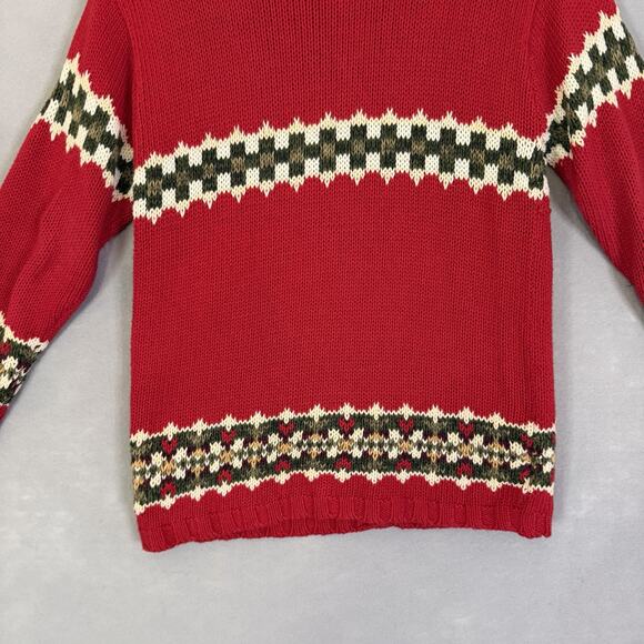 Christmas Sweater Women Petite Sz Sm Cardigan Embroidered Festive Holiday Party - Picture 11 of 15